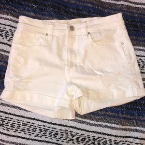 White Jean Shorts